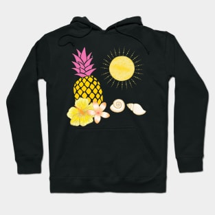 Pineapple, Sun and the Beach Hoodie